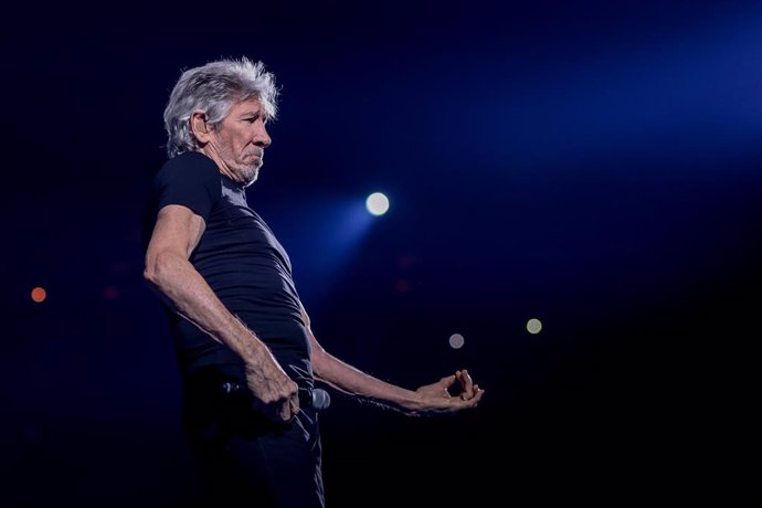 El cantante Roger Waters durante una actuación en el Wizink Center, a 23 de marzo de 2023, en Madrid (España). Roger Waters actúa en Madrid dentro de su gira This is not a drill tour, que supone su despedida de los escenarios según anunció el músico b