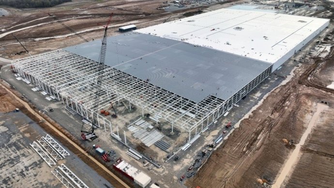 Archivo - Avance en la construcción de la planta de Ford en Tennessee (Estados Unidos), denominada BlueOval City