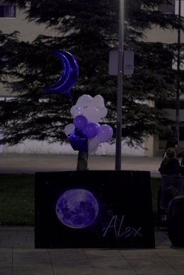 Archivo - Globos durante una concentración-homenaje a Álex cuando fue  el primer aniversario de su muerte