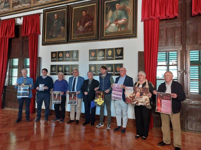 El obispo de Mallorca, Sebastià Taltavull, en la presentación de las celebraciones de la Semana Santa en la Isla