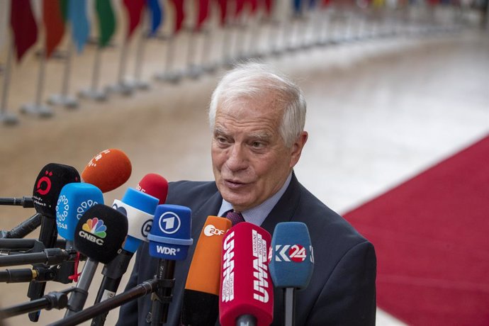 23 March 2023, Belgium, Brussels: EU High Representative of the Union for Foreign Affairs and Security Policy Josep Borrell Fontelles arrives for an EU Summit, at the EU headquarters in Brussels. Photo: Nicolas Maeterlinck/Belga/dpa