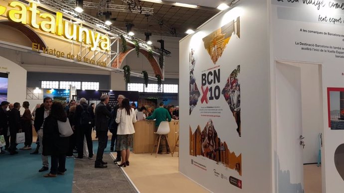 El estand de Turisme de Barcelona, compartido con el Ayuntamiento y la Diputación de Barcelona, en la feria B-Travel.