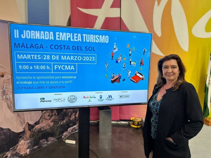 La Diputada De Empleo Y Formación De La Diputación De Málaga, Esperanza González, En Las Presentación De Las Jorndas De Emplea Turismo