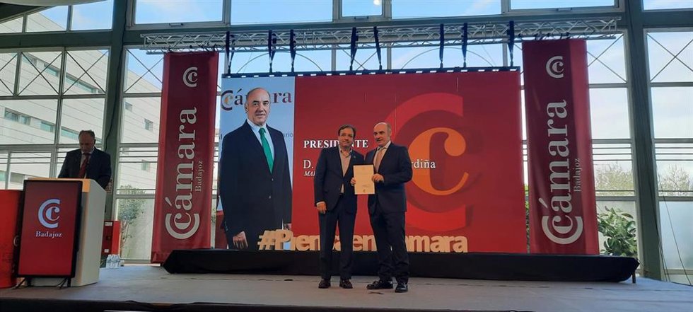 Acto de presentación del nuevo pleno de la Cámara de Comercio de Badajoz