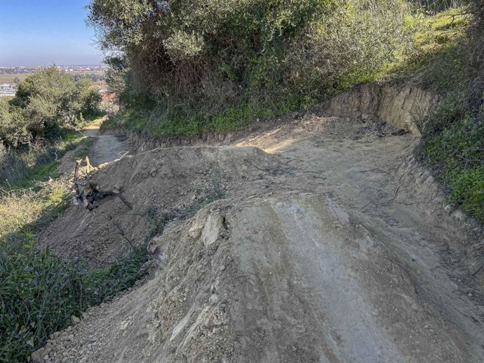 Una de las rampas del "circuito ilegal" de motocross