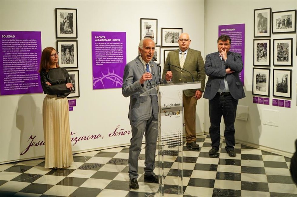 Inauguración en la Sala El Comercial de la Fundación Cajasol en Huelva de la exposición 'Nazareno, Una Historia Revelada'.