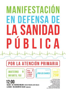Cartel de la manifestación en Huelva.