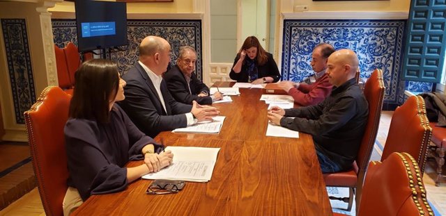 Reunión del Consorcio ‘Vía Verde del Eresma’ en dependencias del Ayuntamiento de Segovia.