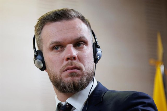 Archivo - El ministro de Asuntos Exteriores de Lituania, Gabrielius Landsbergis.