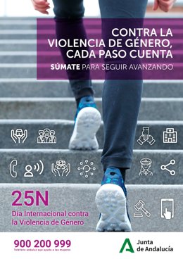 Archivo - Cartel de la campaña conta la violencia de género de 2022. 