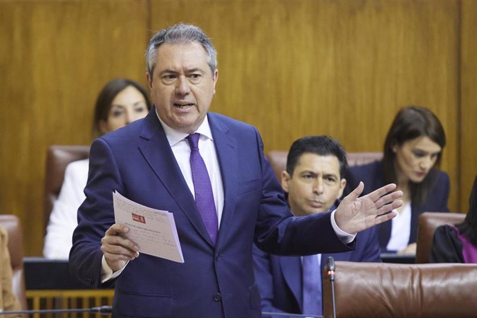 El secretario general del PSOE de Andalucía y Portavoz del Grupo Parlamentario Socialista, Juan Espadas, archivo