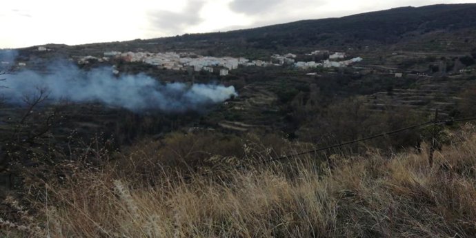 Incendio forestal originado en una paraje próximo a Paterna del Río.