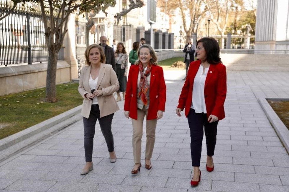 La vicepresidenta Nadia Calviño en su visita a La Rioja