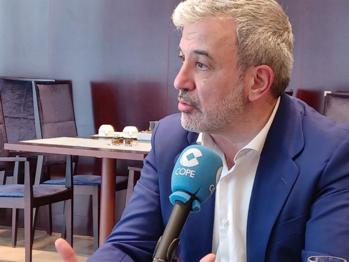 El candidat del PSC a l'Alcaldia de Barcelona, Jaume Collboni, en unes declaracions al programa 'Converses de Cope Catalunya i Andorra'