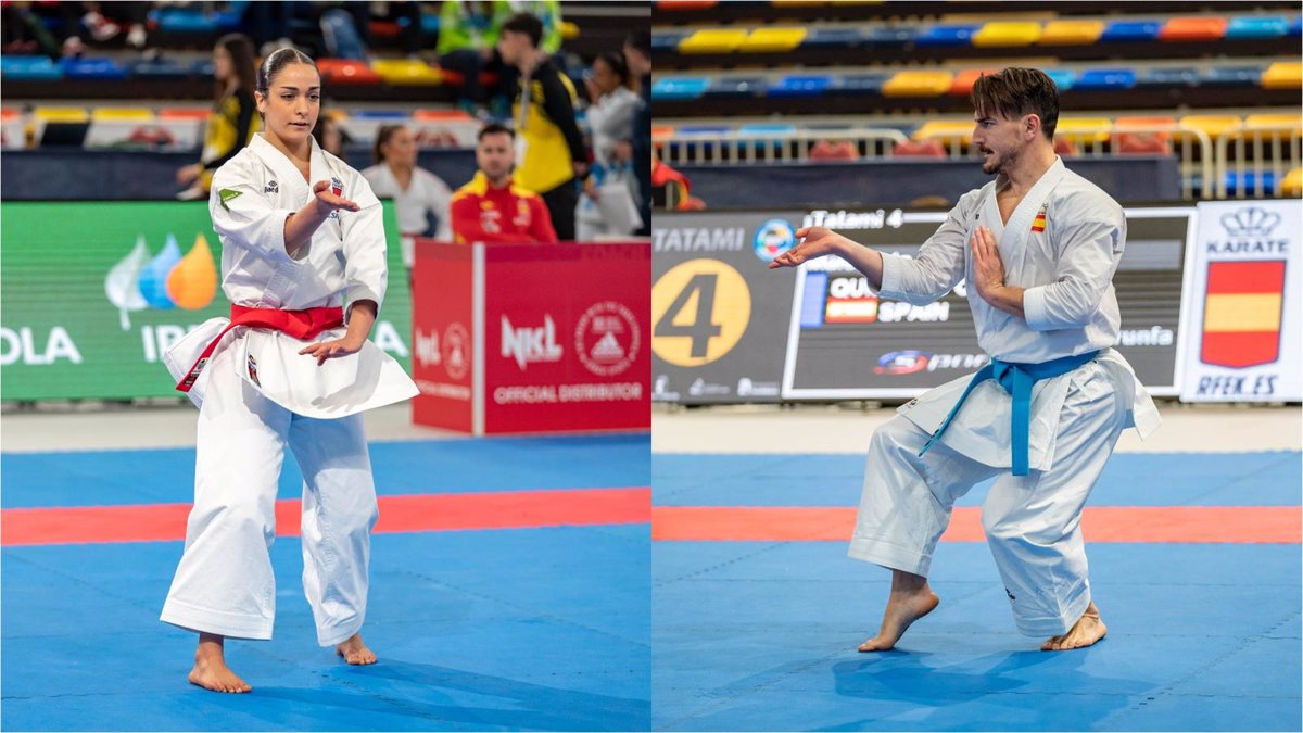 Paola García e Damián Quintero hanno tinto l’oro europeo del karate spagnolo a Guadalajara