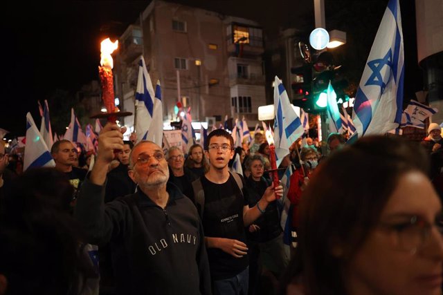 Manifestación contra la reforma judicial en Israel