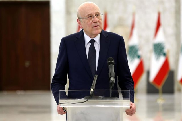 Archivo - El primer ministro de Líbano, Nayib Mikati