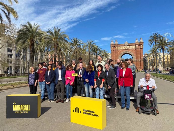 Los integrantes de la lista de ERC para las elecciones municipales de  mayo de 2023 en Barcelona