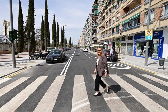 Carazo visita las obras de remodelación del eje Arabial-Palencia.