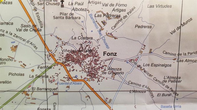 Mapa de Fonz.