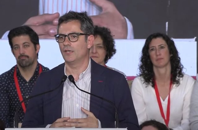 El ministro de la presidencia, Relaciones con las Cortes y Memoria Democrática, Félix Bolaños, clausura la Conferencia Política 2023 del PSIB-PSOE