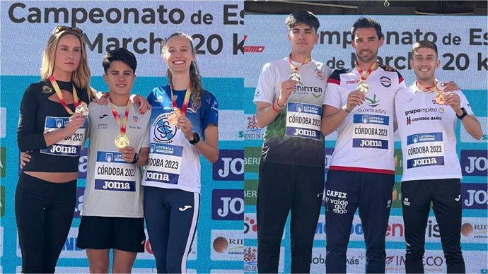 María Pérez y Álvaro Martín, campeones de España de 20 km marcha