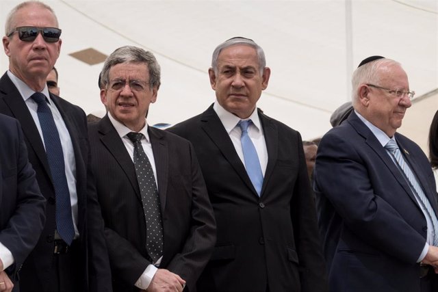 Archivo - Benjamin Netanyhu, Reuven Rivlin y Yoav Gallant