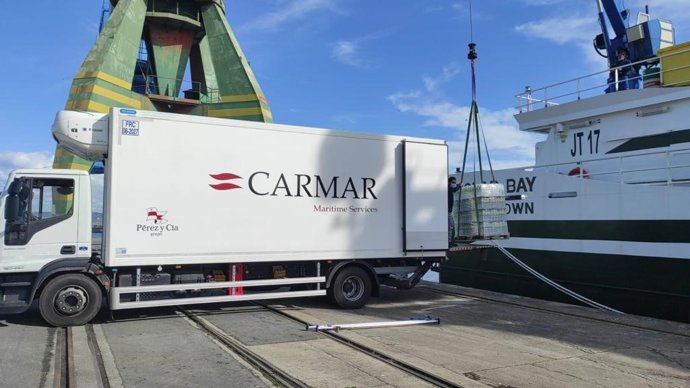 Camión de Carmar, filial de logística del grupo Pérez y Cía