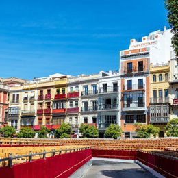 Balcones de la Plaza de San Francisco, uno de los puntos clave de la carrera oficial de la Semana Santa