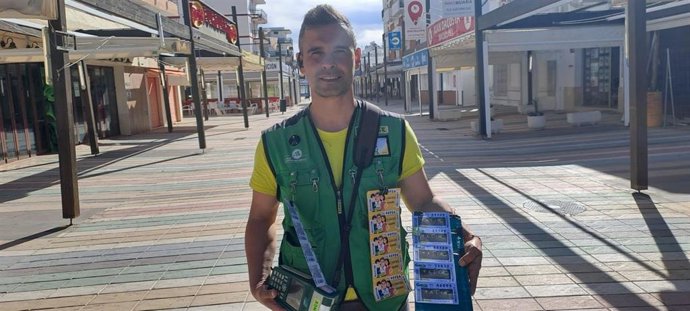 El vendedor de la ONCE Juan Antonio Gómez.