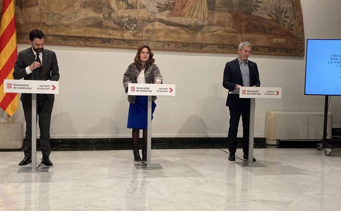 Els consellers Roger Torrent, Laura Vilagr i Josep Gonzlez-Cambray