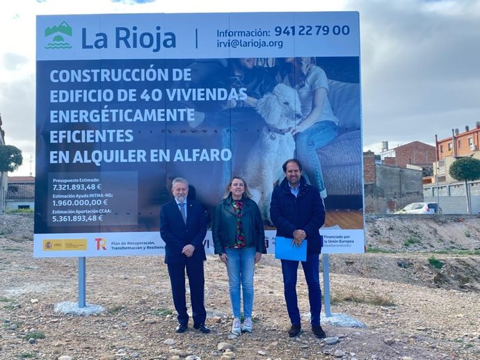El Gobierno de La Rioja construirá a través del IRVI 40 viviendas accesibles y sostenibles en Alfaro