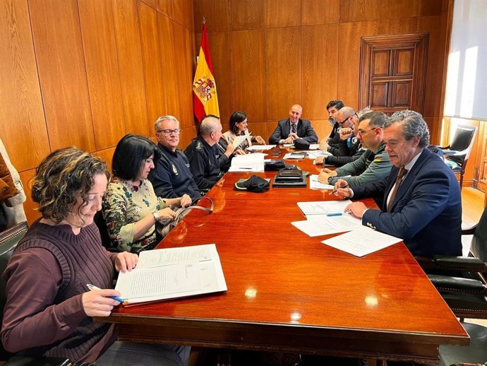 Reunión de la Junta de Seguridad del Ayuntamiento de León.