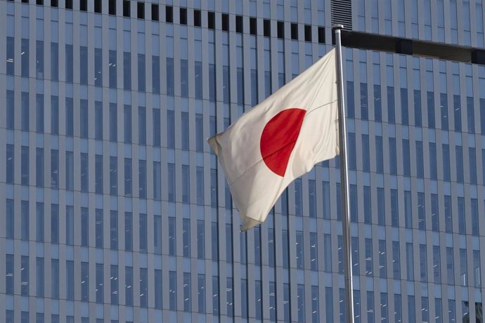 Archivo - Imagen de archivo de una bandera de Japón.