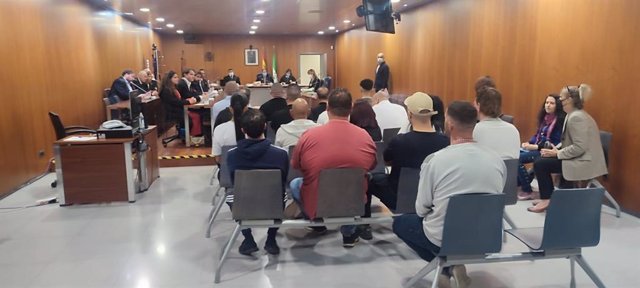 Sesión del juicio en Málaga a un supuesta red de narcotráfico liderada por un exfutbolista malagueño.