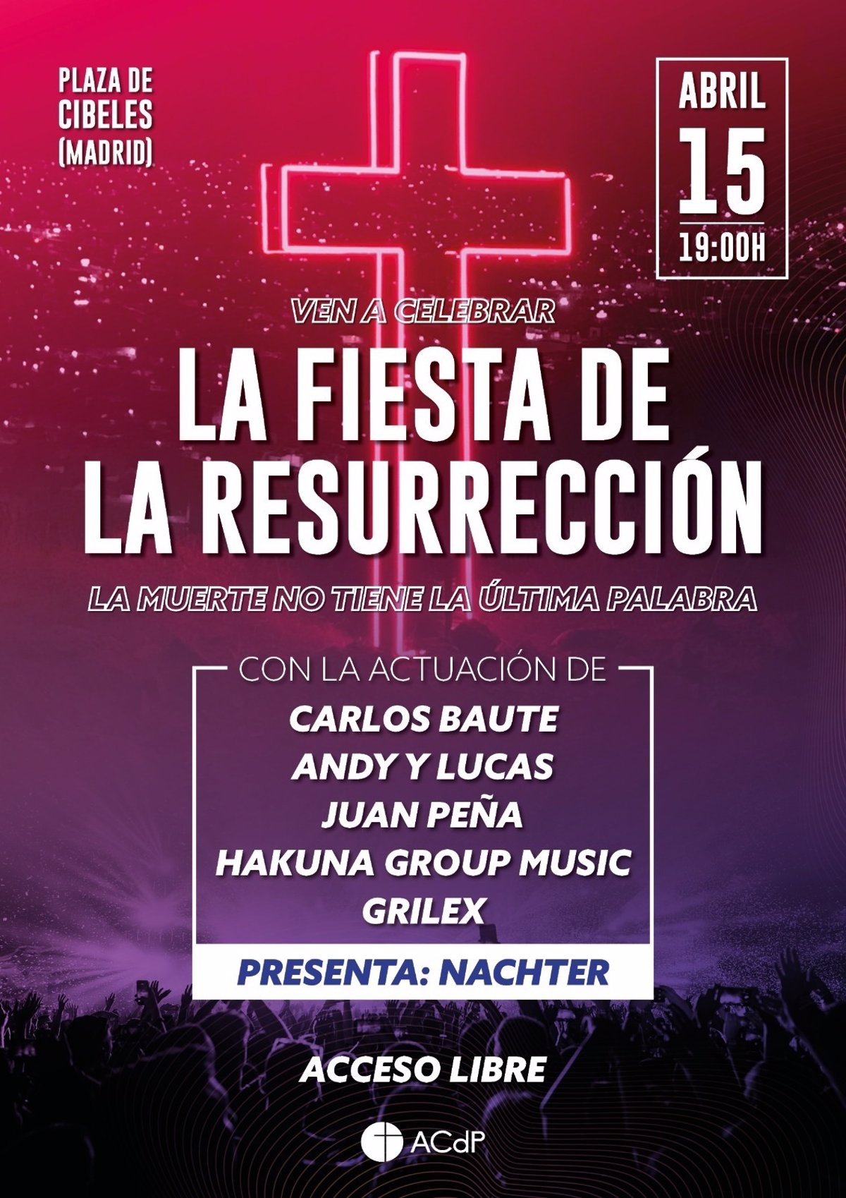 A Catholic festival will bring together Carlos Baute, Andy & Lucas and Hakuna Group Music in Madrid