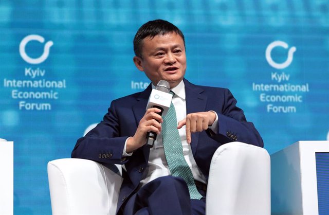 Archivo - 08 November 2019, Ukraine, Kyiv: Chinese business magnate and co-founder of Alibaba Group, Jack Ma, speaks at the Kyiv International Economic Forum. Photo: -/Ukrinform/dpa