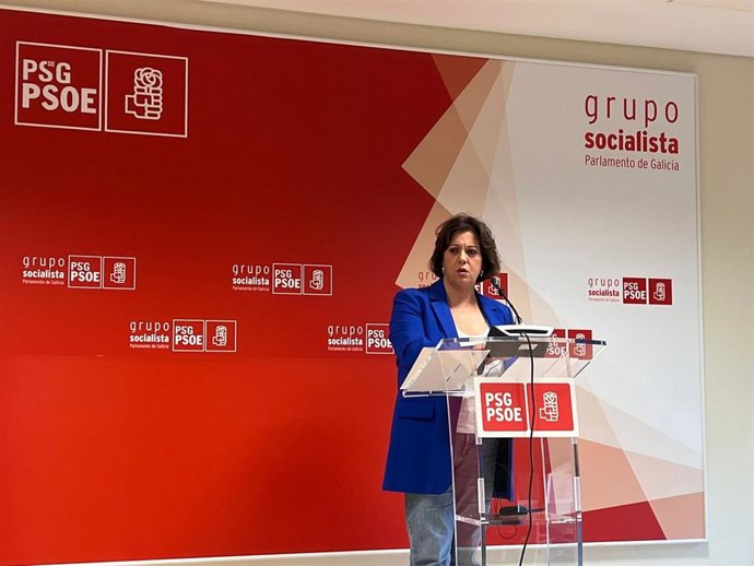 La viceportavoz del Grupo Socialista, Begoña Rodríguez Rumbo, en rueda de prensa este lunes