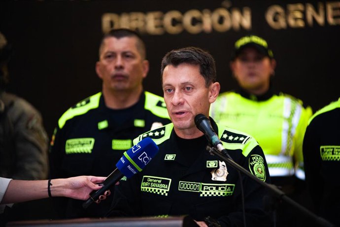 Archivo - El director de la Policía Nacional de Colombia, el general Henry Sanabria.