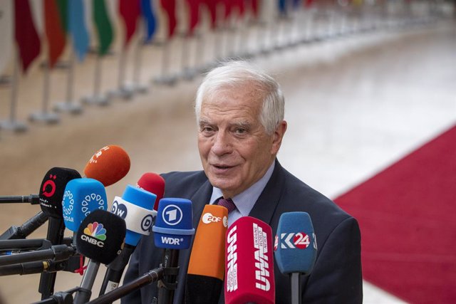 March 23, 2023, BRUSSELS, Belgium: EU High Representative of the Union for Foreign Affairs and Security Policy Josep Borrell Fontelles pictured at the arrivals ahead of a European council summit, in Brussels, Thursday 23 March 2023.
