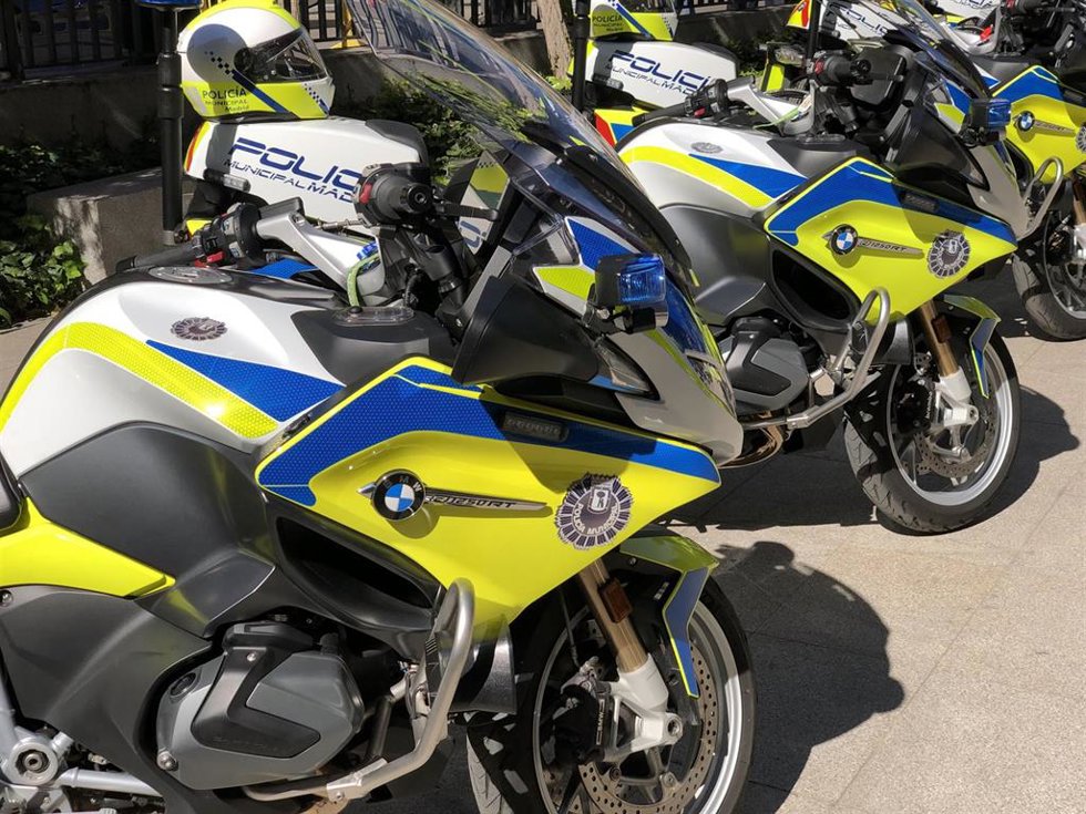 Archivo - Motos de la Policía Municipal de Madrid.