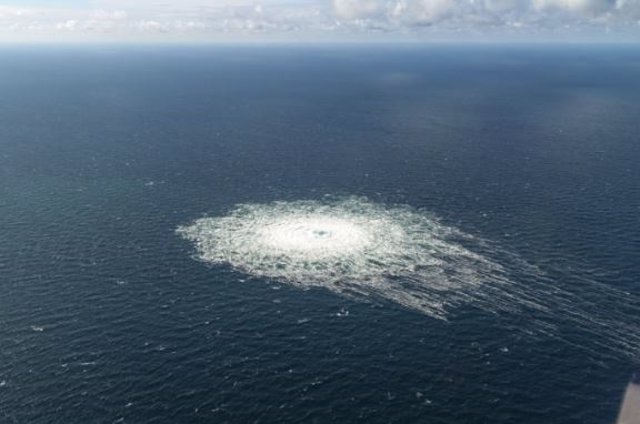 Archivo - Escape de metano de oleoductos saboteados en el Mar Báltico (27 de septiembre de 2022)