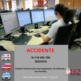 Gráfico de elaboración propia sobre el accidente mortal en la N-110 en Segovia