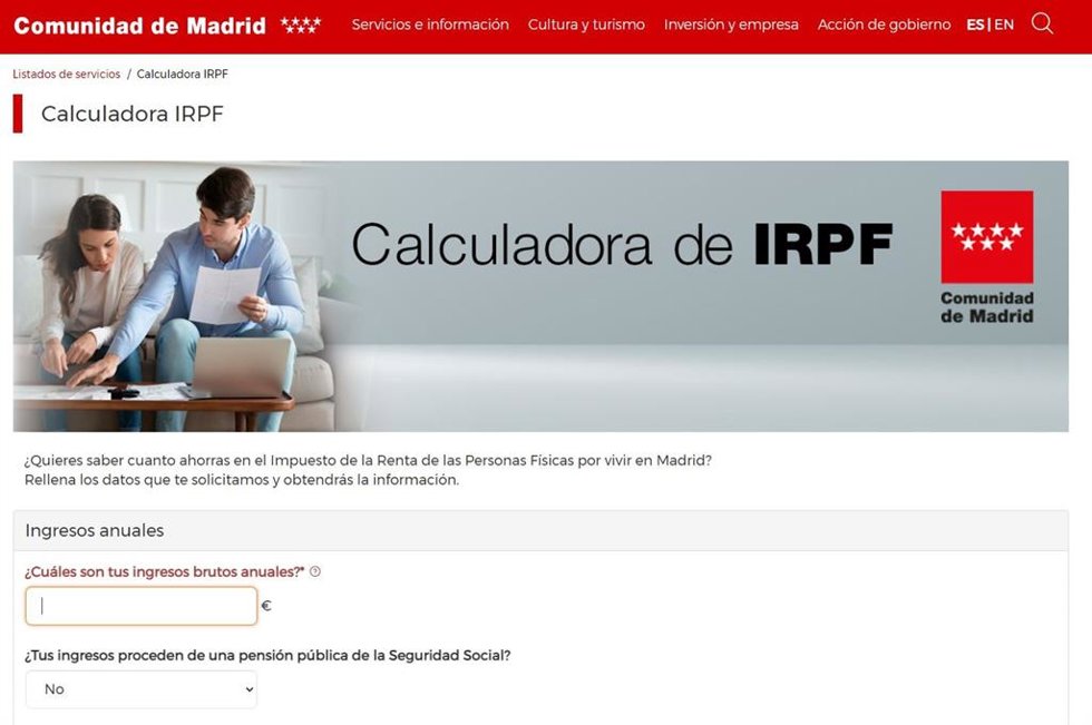 Calculadora de ahorro fiscal