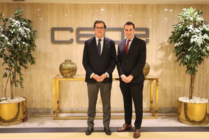 El president de la CEOE, Antonio Garamendi, i el conseller delegat de Mango, Toni Ruiz