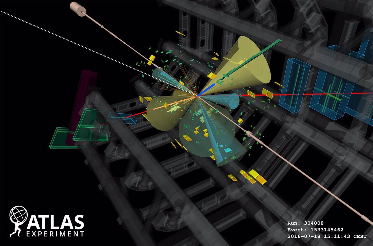 Un experimento del LHC observa un raro proceso con cuatro quarks top, las partículas más masivas conocidas
