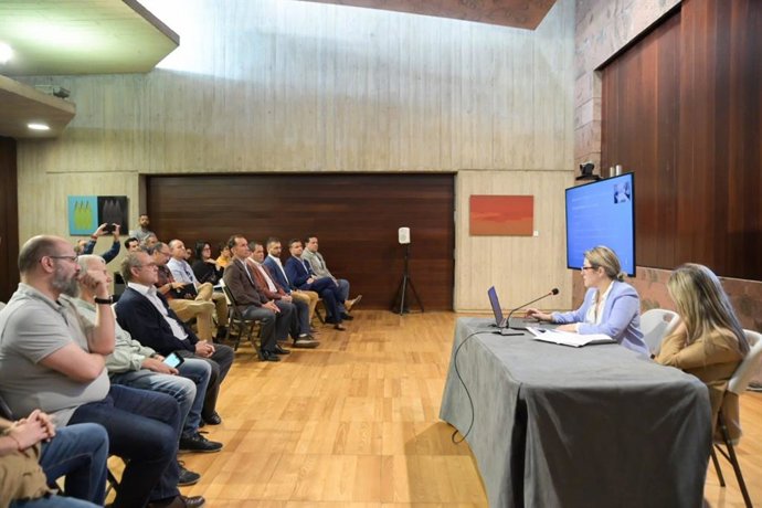 La consejera de Agricultura, Ganadería y Pesca del Gobierno de Canarias, Alicia Vanoostende, ha presentado al sector primario de las islas el borrador del programa de actuaciones de control de la Ley de Cadena Alimentaria