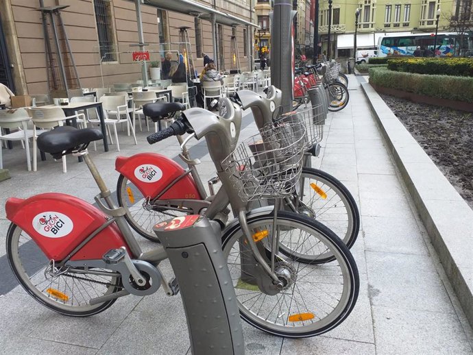 Servicio municipal actual de bicicletas de alquiler del Ayuntamiento de Gijón