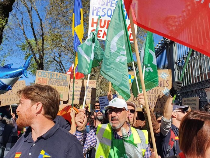 Protesta de los inspectores de Pesca en Madrid