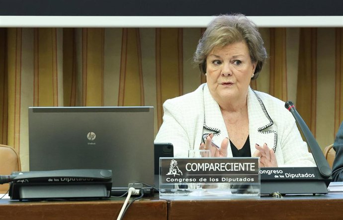La presidenta del Tribunal de Cuentas, Enriqueta Chicano Jávega, comparece en una Comisión Mixta